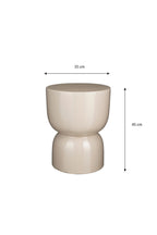 Stage Side Table - H45 X Ø35 Cm - Cement - Beige