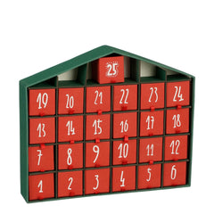 Advent Calender Red Handmade Recycled Paper - L5Xw33Xh28Cm