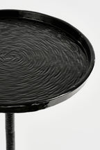 Colin Side Table Recycled Aluminium Black Fsc 100% - H58Xd34Cm
