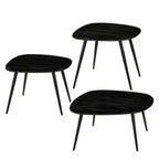 Jailey Side Table Black Set Of 3 - L62Xw52Xh34Cm