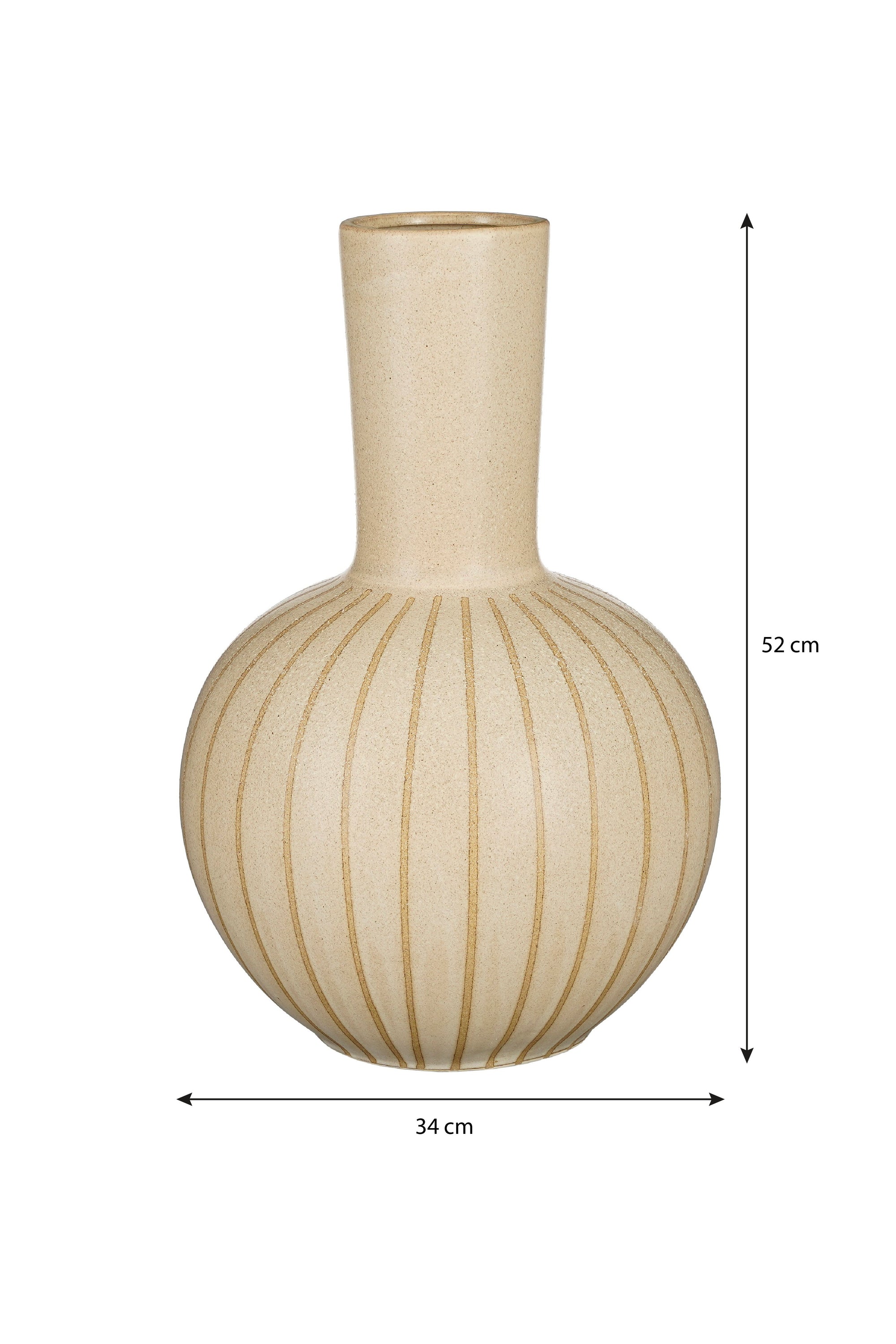 Holm Vase Cream - H52Xd34Cm