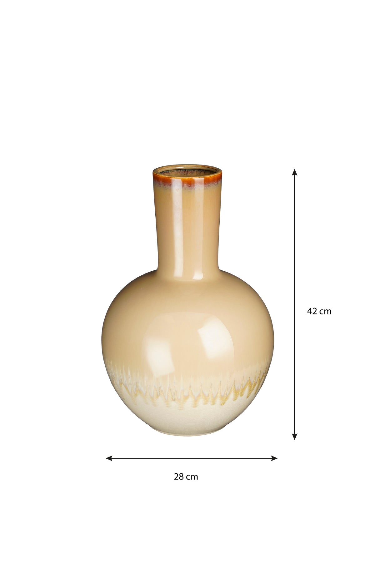 Holm Vase Cream - H42Xd27,5Cm