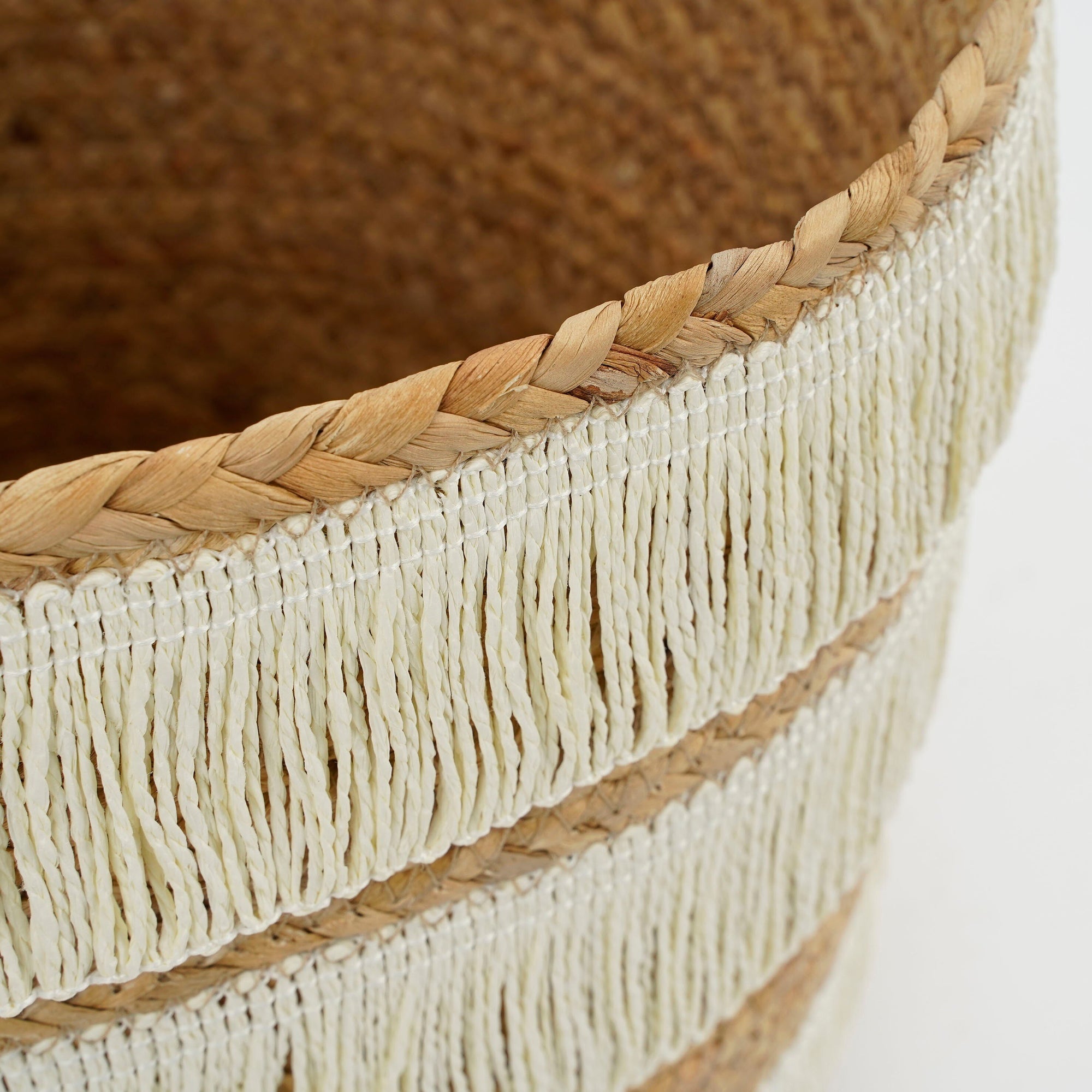 Basket Round Brown Set Of 2 - H30Xd32Cm