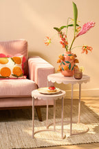 Lara Side Table L. Pink Set Of 2 - H51Xd40Cm