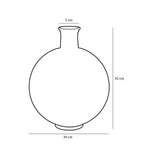 Firenza Bottle Recycled Glass Ochre - H42Xd34Cm