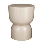 Stage Side Table - H45 X Ø35 Cm - Cement - Beige
