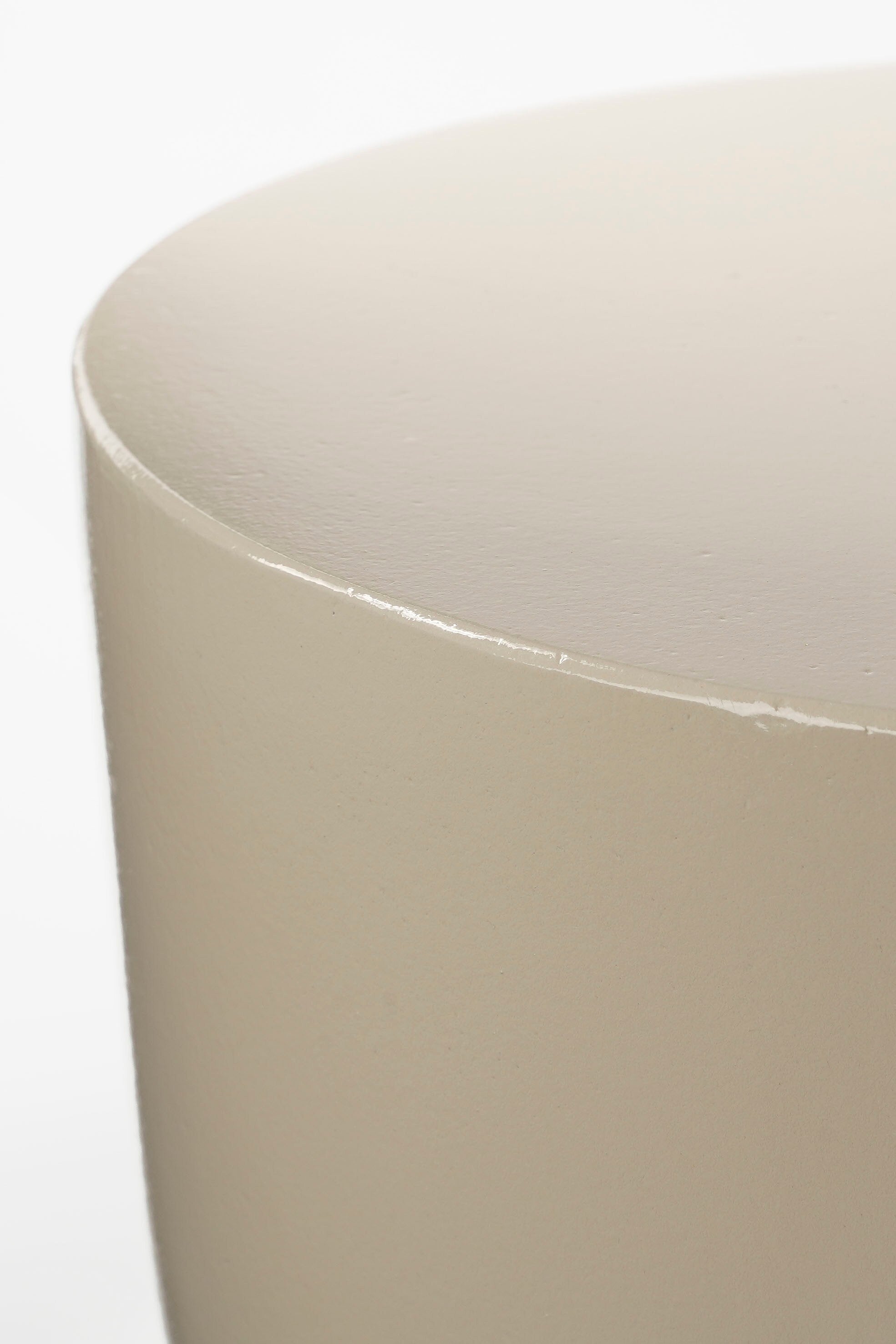 Stage Side Table - H45 X Ø35 Cm - Cement - Beige