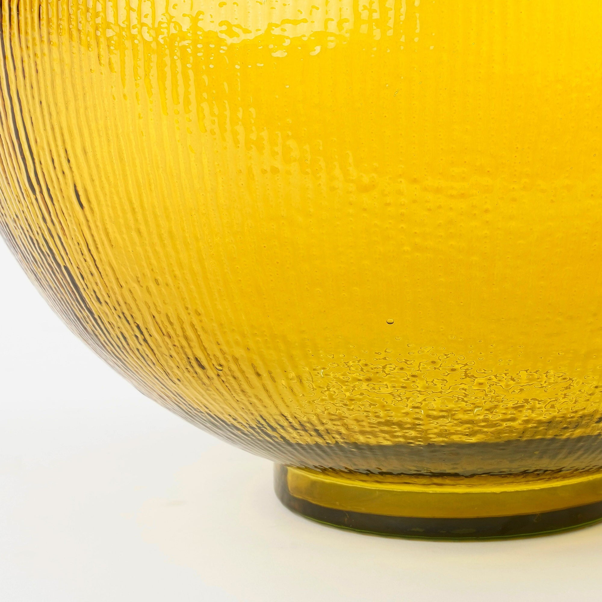 Firenza Bottle Recycled Glass Ochre - H42Xd34Cm