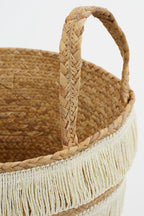 Basket Round Brown Set Of 2 - H30Xd32Cm
