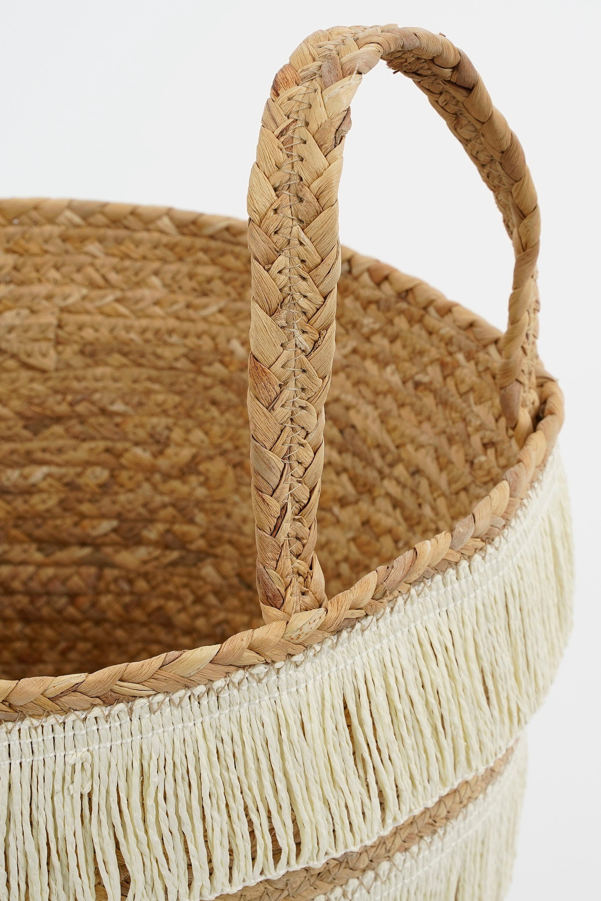 Basket Round Brown Set Of 2 - H30Xd32Cm