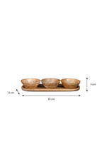MICA DECORATIONS TOMAR SCHAALTJES MET DIENBLAD LICHTBRUIN MANGOHOUT - Tuincentrum Lopik