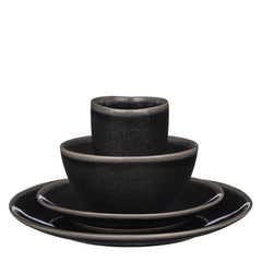 Tabo Dinnerware Set Black 16 Pieces