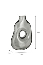 Jay Vase Glass L. Grey - L18,5Xw10,5Xh25Cm