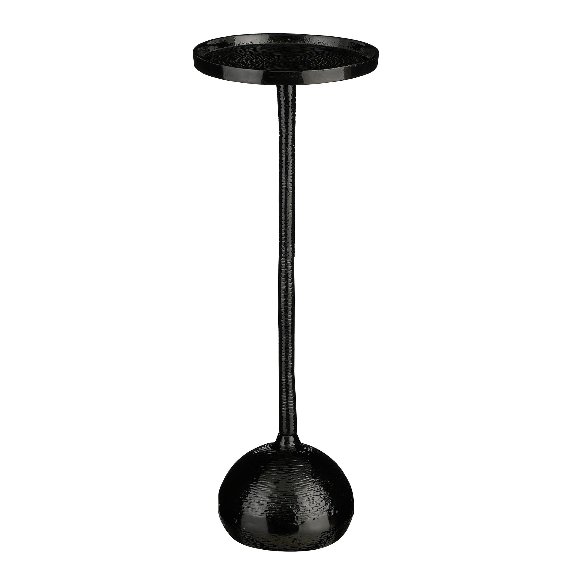 Colin Side Table Recycled Aluminium Black Fsc 100% - H68Xd24Cm