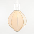 Pego Pendant Lamp - H94 X Ø70 Cm - Linen - Off White
