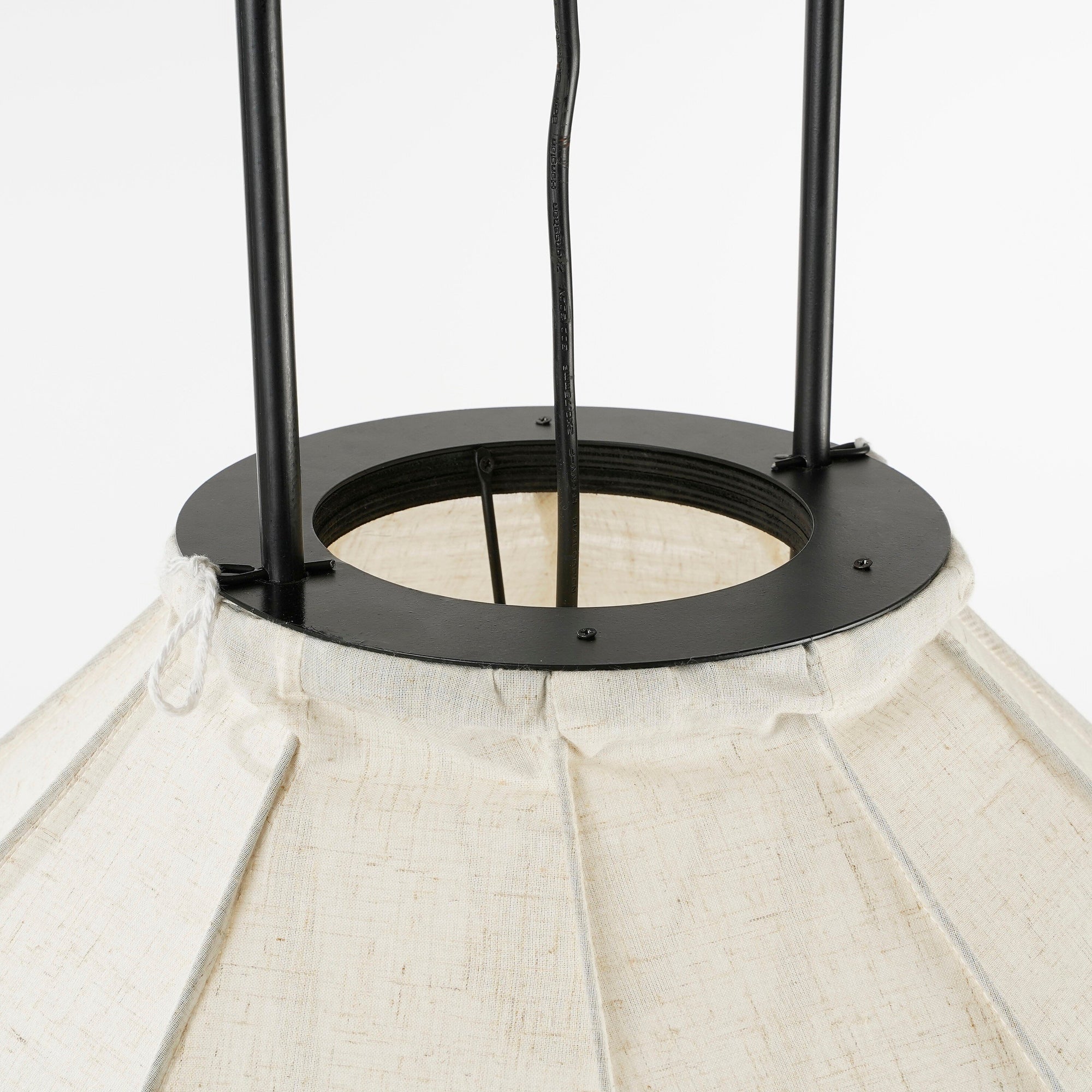 Pego Pendant Lamp - H94 X Ø70 Cm - Linen - Off White