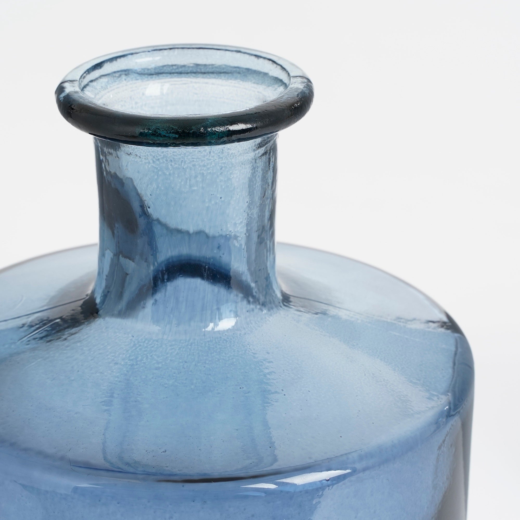 Guan Bottle Glass Blue - H40Xd15Cm