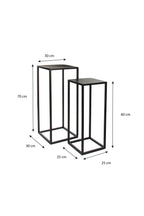 Goa Table Black Set Of 2 - L30Xw30Xh70Cm