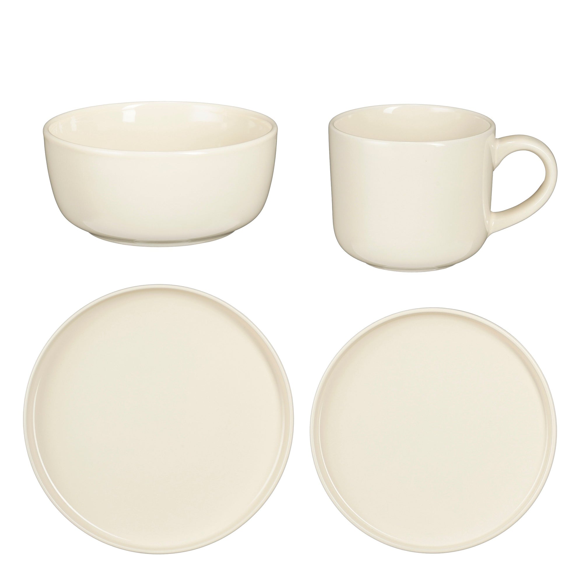 Ozzu Dinnerware Set Off White 16 Pieces
