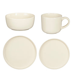 Ozzu Dinnerware Set Off White 16 Pieces
