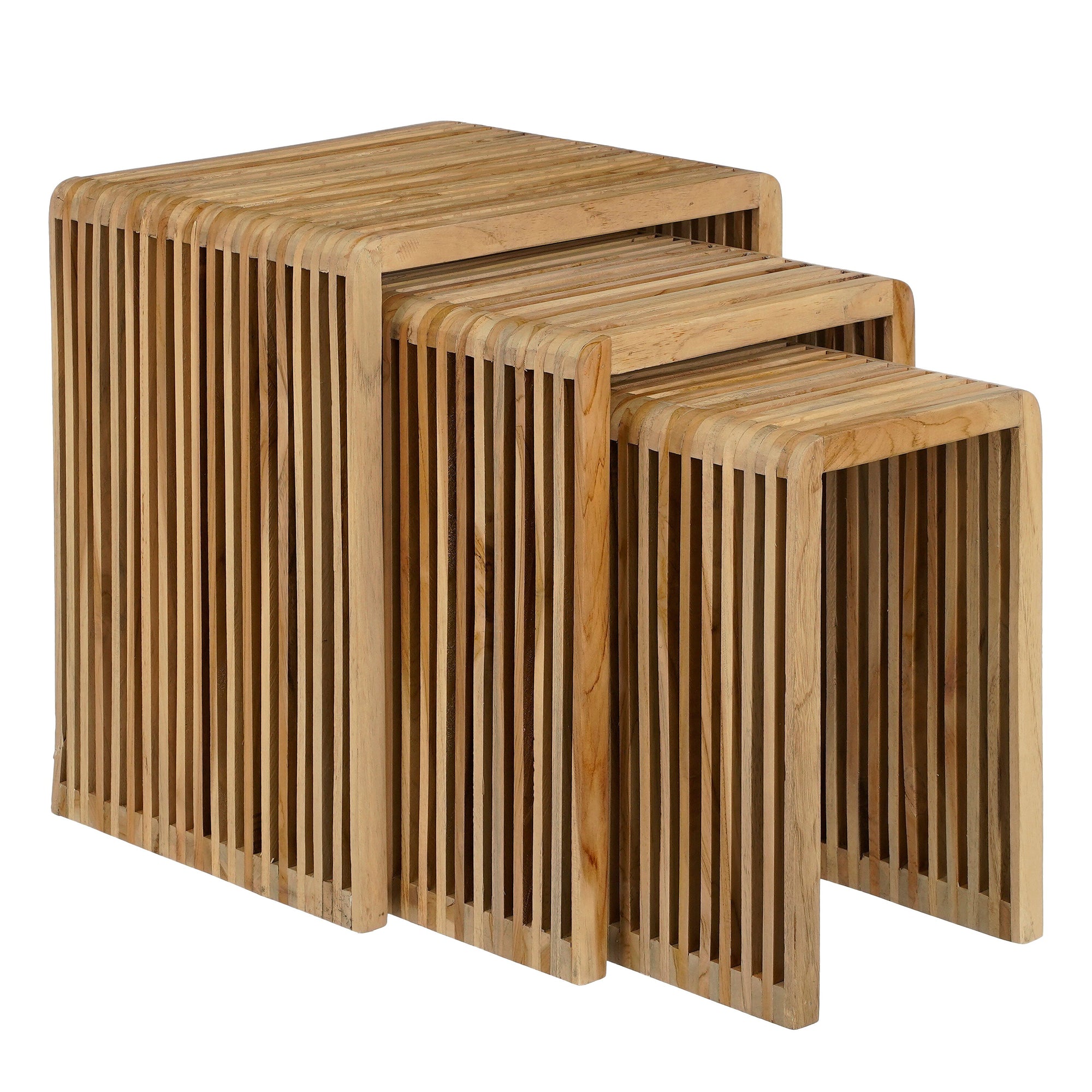 Yonker Side Table Brown Set Of 3 - L44Xw34Xh50Cm
