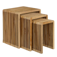 Yonker Side Table Brown Set Of 3 - L44Xw34Xh50Cm