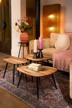 Jailey Side Table Brown Set Of 3 - L62Xw52Xh34Cm