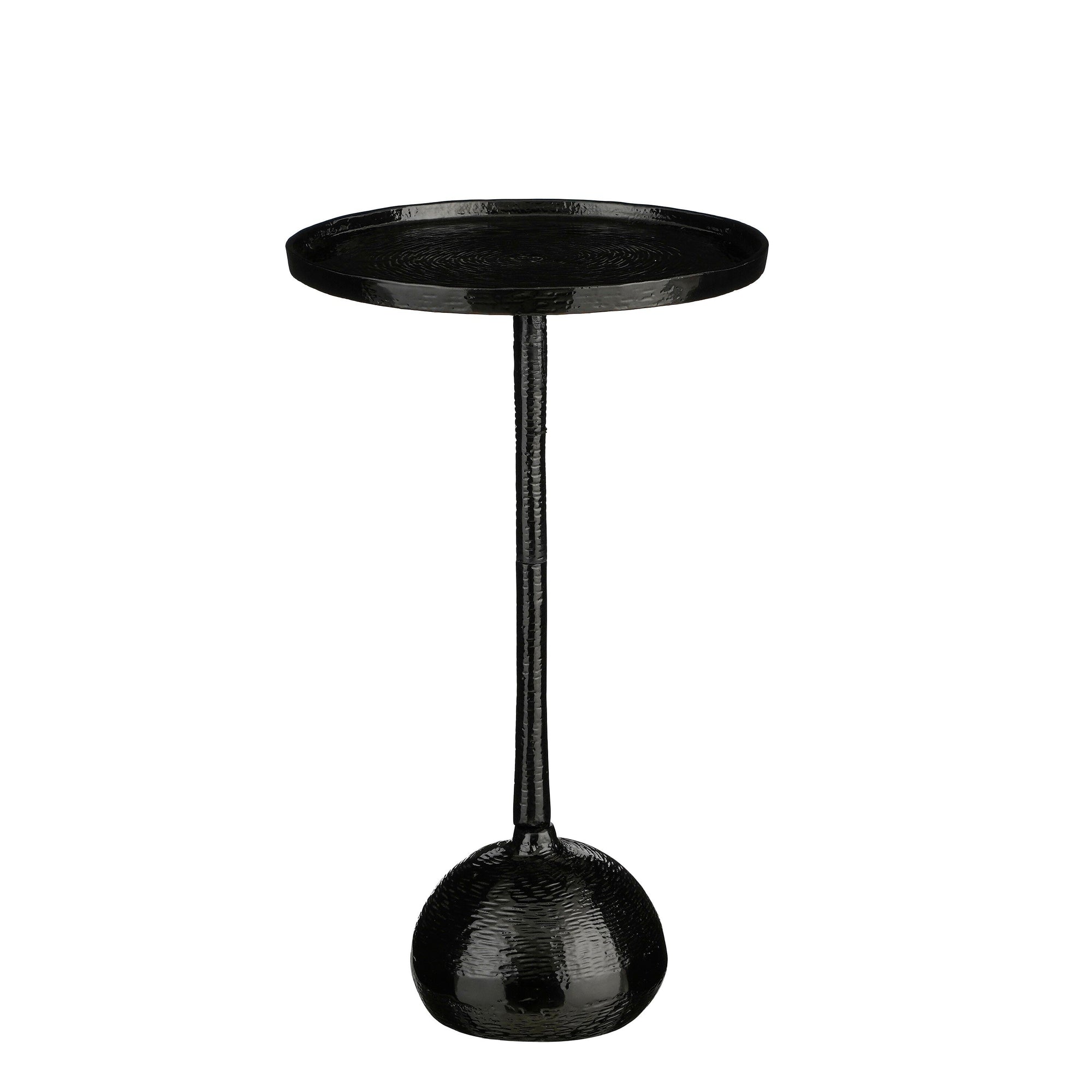 Colin Side Table Recycled Aluminium Black Fsc 100% - H58Xd34Cm