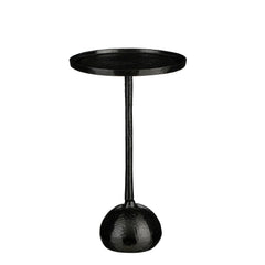 Colin Side Table Recycled Aluminium Black Fsc 100% - H58Xd34Cm