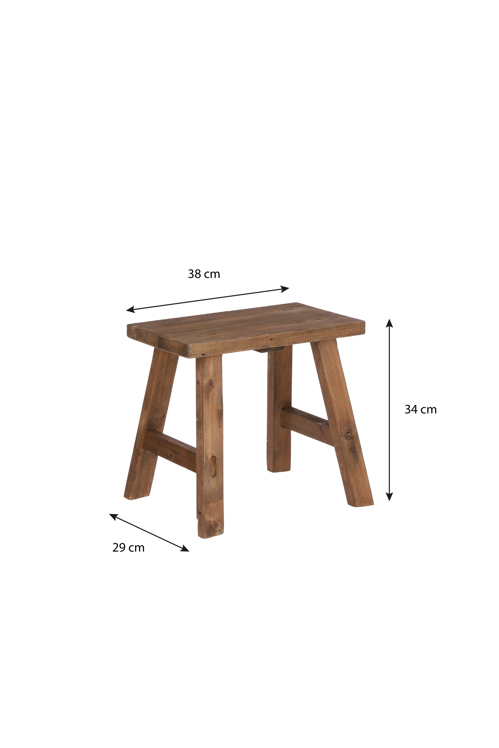 Bold Stool Recycled Wood Brown - L38Xw28,5Xh34Cm