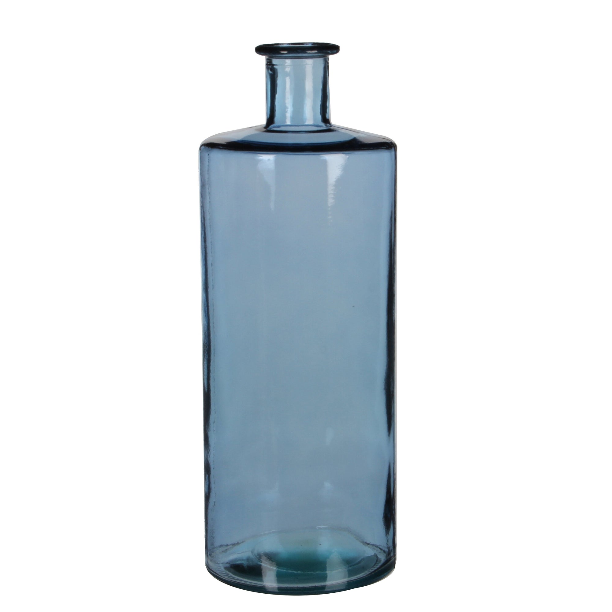 Guan Bottle Glass Blue - H40Xd15Cm