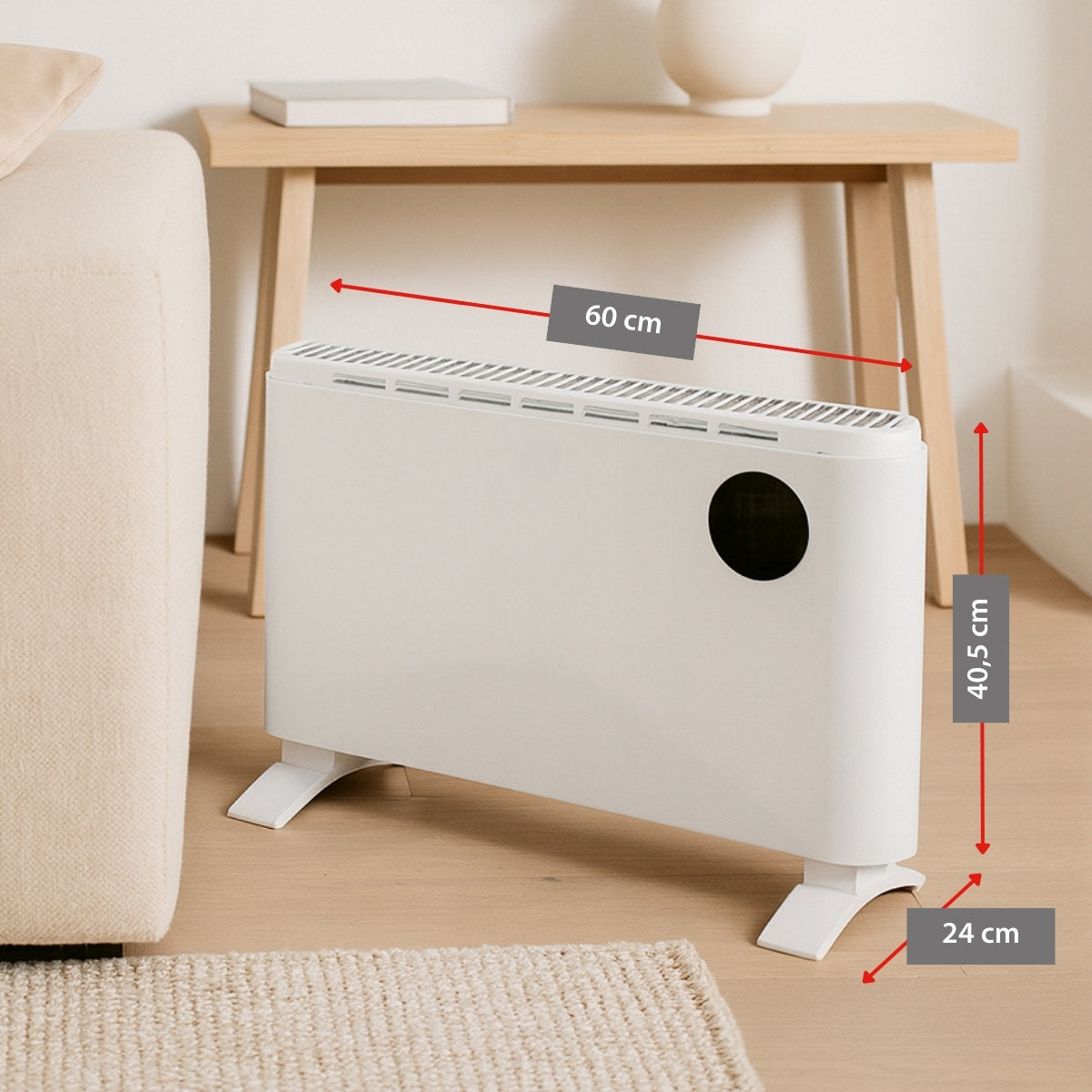 Digitale Convectorkachel Wit