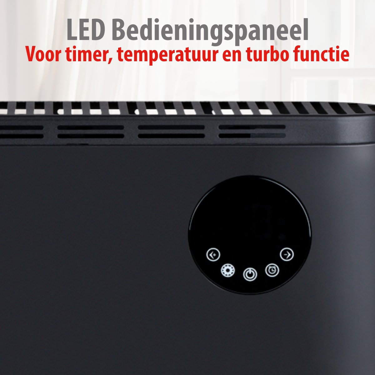 Digitale Convectorkachel Zwart