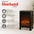 ALPINA SFEERHAARD LUZERN LED 1800W MET VERWARMING EN VLAMEFFECT - Tuincentrum Lopik