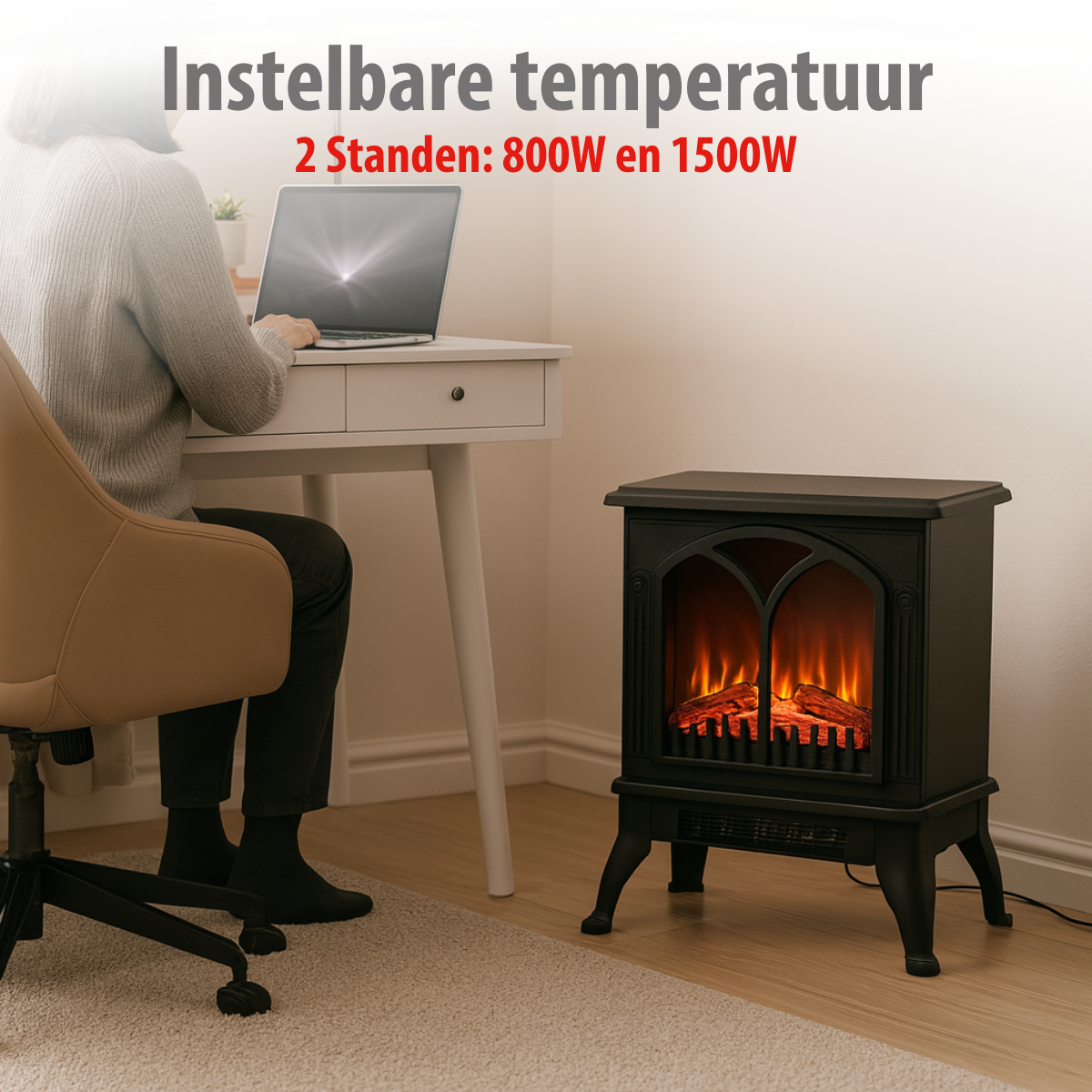 Ptc Heater Fireplace 750/1500W