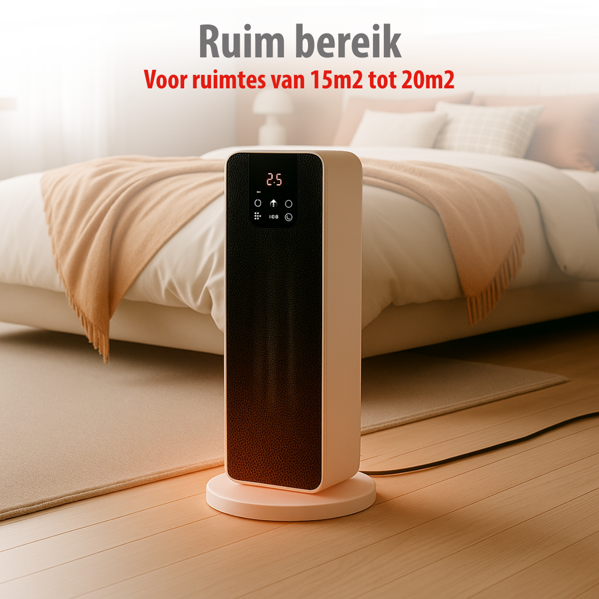 ALPINA PTC HEATER DIGITAL 800-2000W  DIGITALE KERAMISCHE VERWARMING - Tuincentrum Lopik
