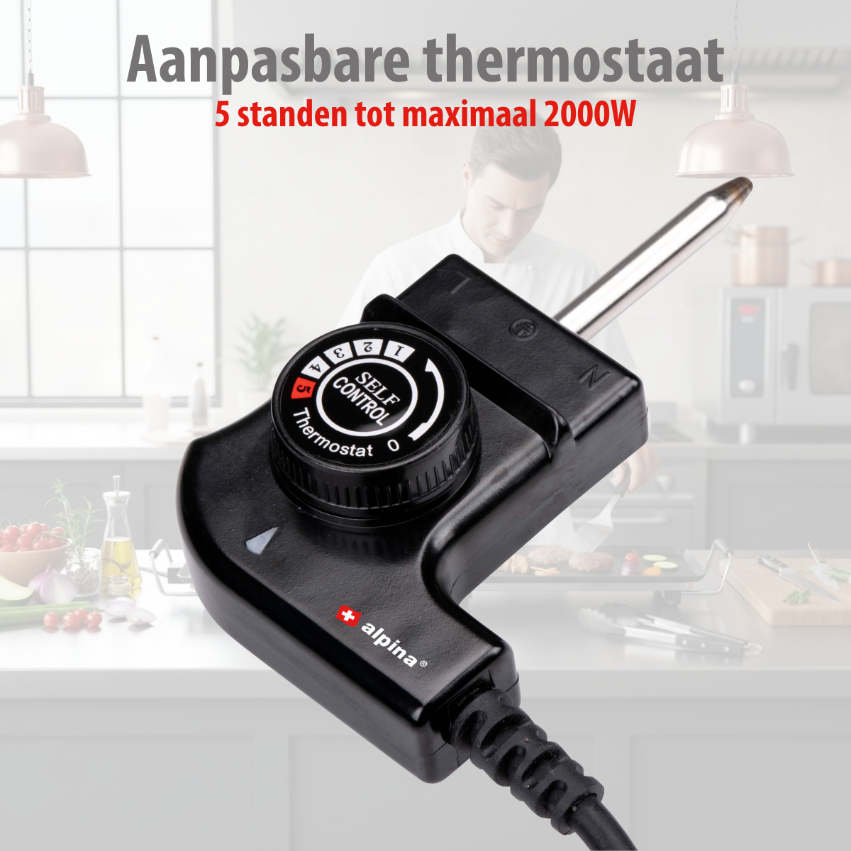 ALPINA TEPPANYAKI GRILLPLAAT XXL 2000W 100X22CM - Tuincentrum Lopik