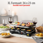ALPINA RACLETTE STEENGRILL 1200-1400W - 8 PERSONEN MET NATUURSTEEN - Tuincentrum Lopik