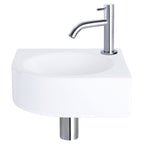 Cleo Fonteinset - Keramiek - Kraan Gebogen Chroom - 30 X 30 X 10 Cm