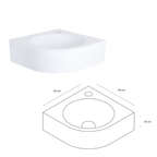 Cleo Fonteinset - Keramiek - Kraan Gebogen Chroom - 30 X 30 X 10 Cm