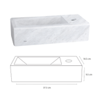DIFFERNZ HELIOS FONTEINSET MARMER KRAAN RECHT MAT ZWART 37.5X18.5X9.5CM - Tuincentrum Lopik