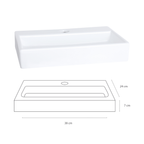 DIFFERNZ FLAT FONTEINSET KERAMIEK KRAAN RECHT MAT CHROOM 38X24X7CM - Tuincentrum Lopik