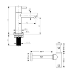 DIFFERNZ FLAT FONTEINSET KERAMIEK KRAAN RECHT MAT GOUD 38X24X7CM - Tuincentrum Lopik