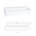 DIFFERNZ FLAT FONTEINSET KERAMIEK KRAAN RECHT MAT ZWART 38X24X7CM - Tuincentrum Lopik