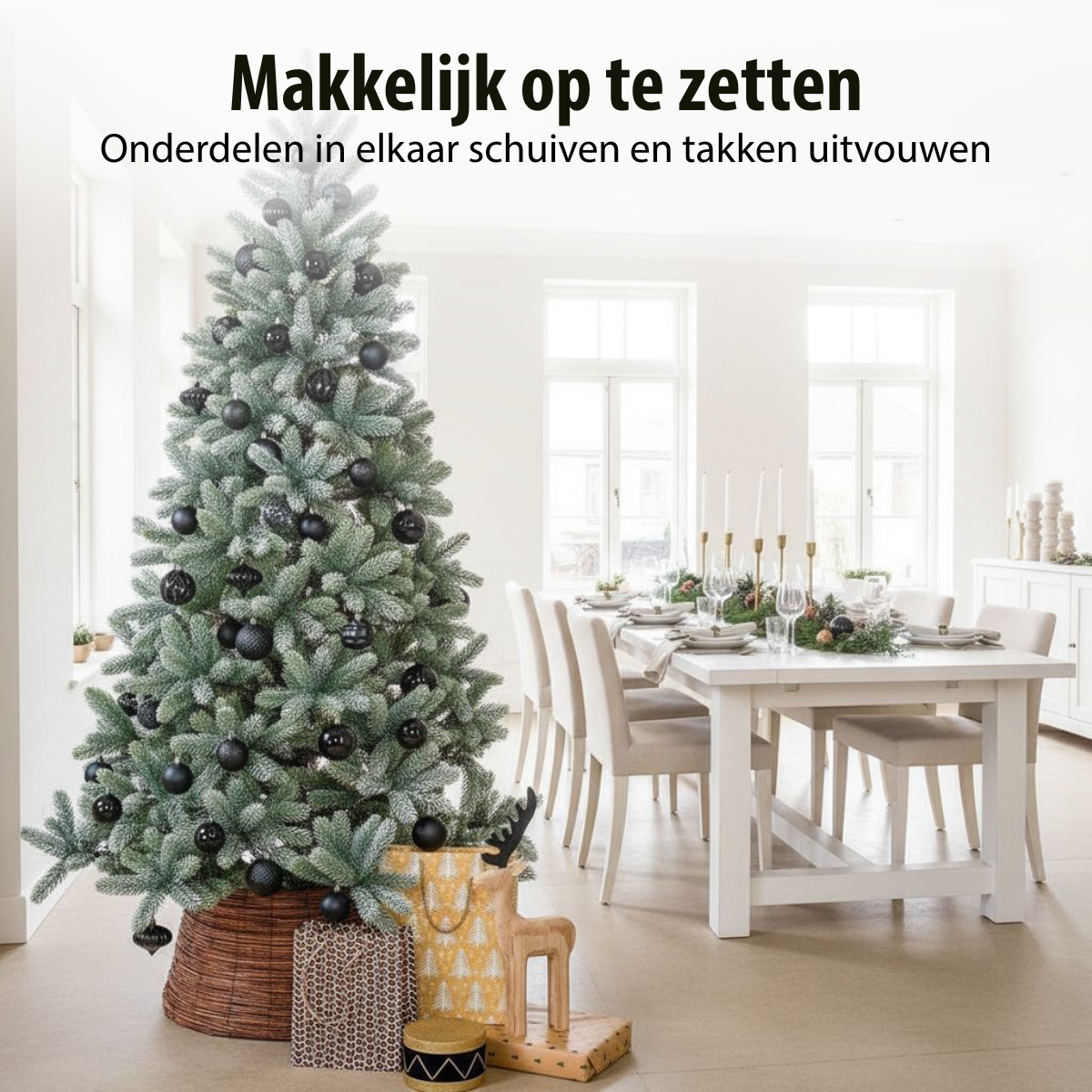 Nagoya X-Mas Tree Green Frosted Tips 2230 - H240Xd138Cm