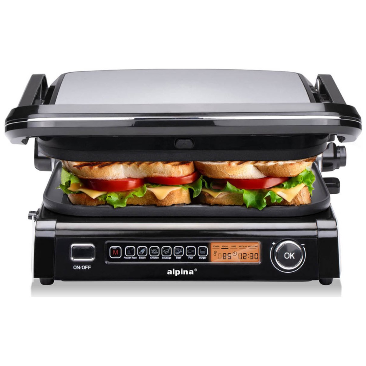 ALPINA CONTACTGRILL 2100W KRACHTIGE ELEKTRISCHE GRILL - Tuincentrum Lopik