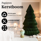 Decorative Christmas Tree - H212 X Ø120 Cm - Paper - Fsc Mix - Green