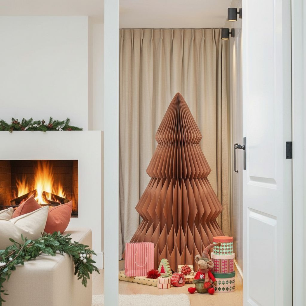 Decorative Christmas Tree - H152 X Ø104 Cm - Paper - Fsc Mix - Brown
