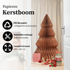 Decorative Christmas Tree - H152 X Ø104 Cm - Paper - Fsc Mix - Brown