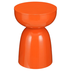 Elliot Bijzettafel- H45 X Ø32 Cm - Ijzer - Oranje